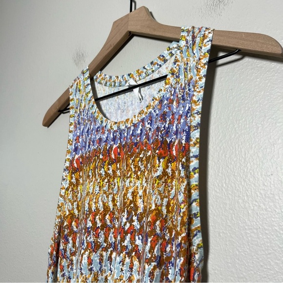 Anthropologie Daily Practice Women Dress Medium Colorful Maxi Ruched Motif - Picture 6 of 14